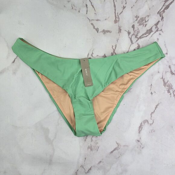 J. Crew Other - J Crew Swim Bottom XL Green Curved Waist Bikini High Cut Cheeky Mid Kelly BC125